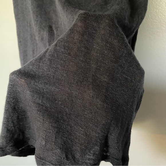 VINCE | Linen Split Neck Tank Top lightweight navy blue sz Medium - Picture 4 of 11